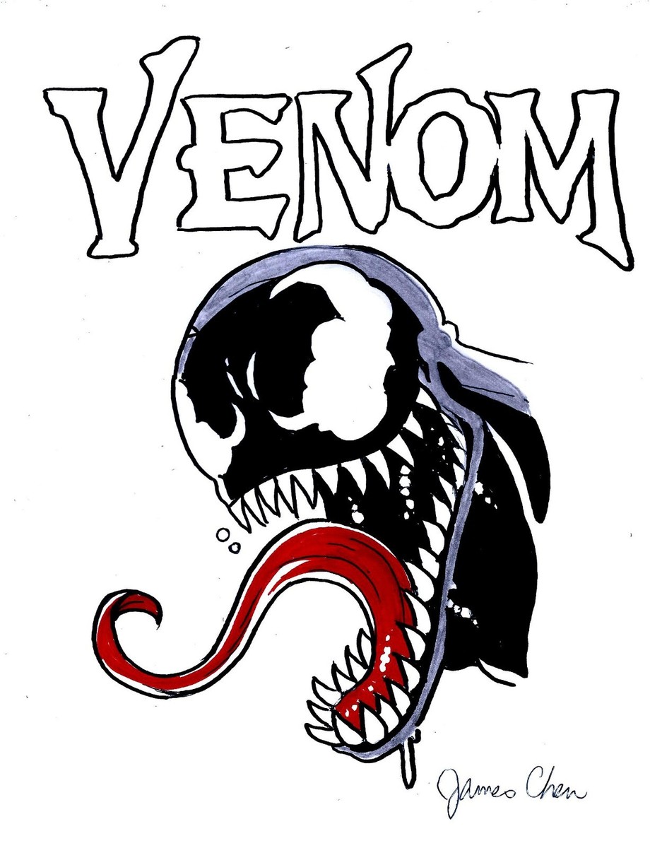 か*ず様 アメコミ　リーフ　ヴェノム　直筆イラスト　ブランクカバー　Juan G VENOM SPIDER-MAN COVER QUALITY ORIGINAL COMIC ART COLOR SKETCH ON