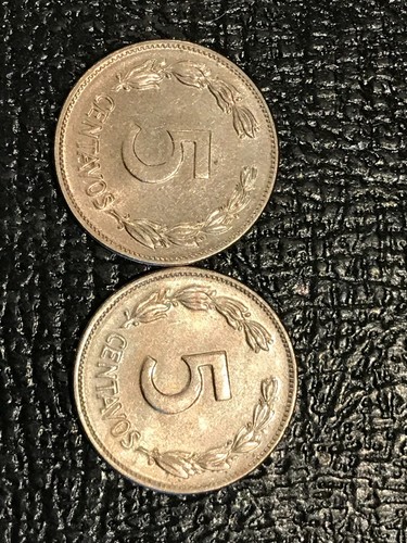 LOT OF 2 UNC 1946 ECUADOR 5 CENTAVOS COINS-FEB286