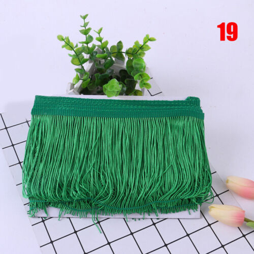 10 Yards 15CM Chainette Long Tassel Fringe Lace Trim Ribbon Sew Latin Dress DIY - Picture 21 of 67