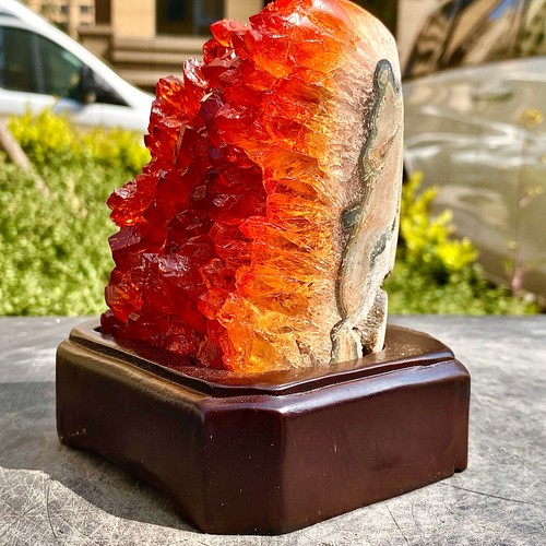 2.86LB Superb Yellow Citrine Crystal Cave Decor Stone Cathedral Geode Specimen - 第 8/17 張圖片