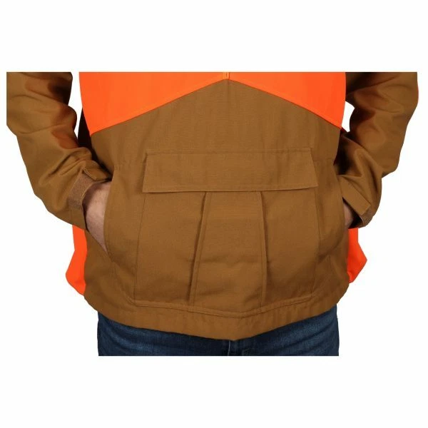 Gamehide Men's Upland Field Hunting Hoodie - Marsh Brown/Blaze Orange - Image 3 of 4
