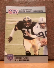FOOTBALL CARD FRESH FROM BOX PRO SET SUPER BOWL SUPERMEN DONNIE SHELL RAIDERS