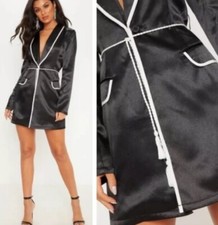 PrettyLittleThing: Black Contrast Blazer Dress (6) 