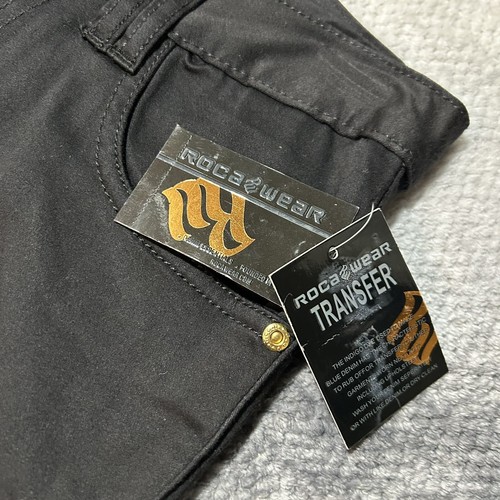 NWT Deadstock 2000s Rocawear Black Gold Gems Bootcut Pants Size 1, W28" - Picture 6 of 11