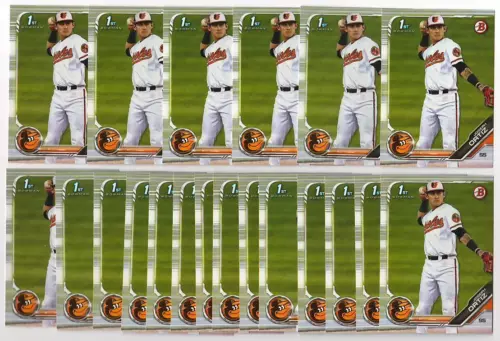 x500 Joseph Ortiz 2019 (1st) Bowman Draft #23 Rookie Card RC lot Brewers Joey!!!