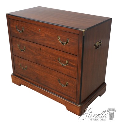 64206EC: NATIONAL MT AIRY Campaign Style Cherry Bachelor Chest
