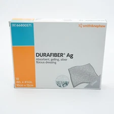 Smith & Nephew Durafiber Ag Silver Fibrous Wound Dressing 10 4 x 4 3/4 66800571