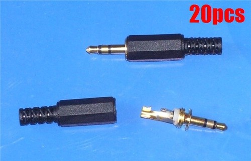 20Pcs Audio Mono Speaker Cables Plug Headphones 3.5MM New Ic ci