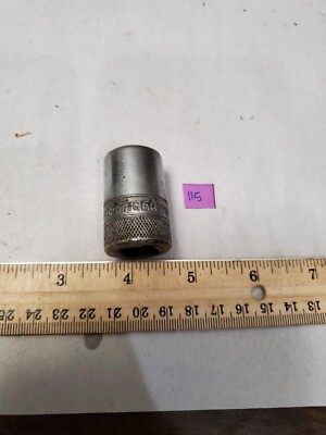Vintage Tiger 21/32'' X 1/2'' Socket Knurled S-K SK Ratchet Tool USA