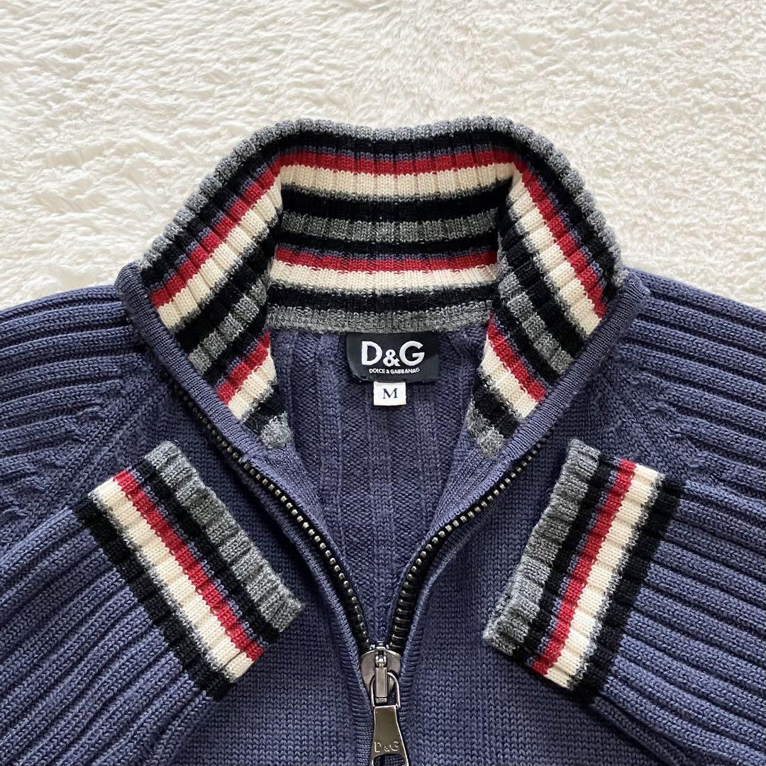 00s Dolce & Gabbana zip up drivers knit