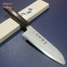 Japanese Santoku Kitchen Knife SAKAI TAKAYUKI  VG10 170mm Nashiji Ebony Japan