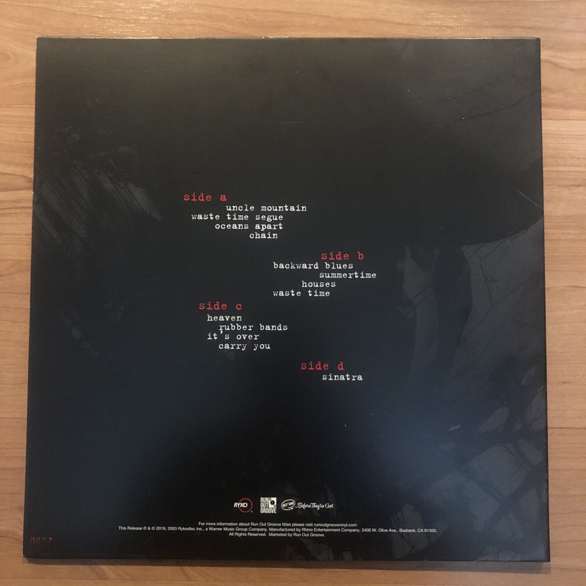 THE FIRE THEFT Colored Vinyl LP Run Out Groove #877/1390 : Sunny