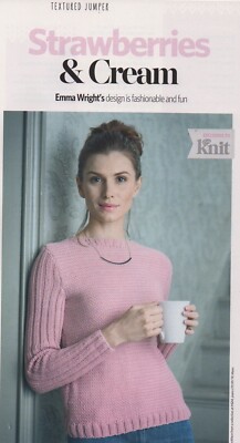 STRAWBERRIES &CREAM Jumper Knitting Pattern- EMMA WRIGHT - Main Image