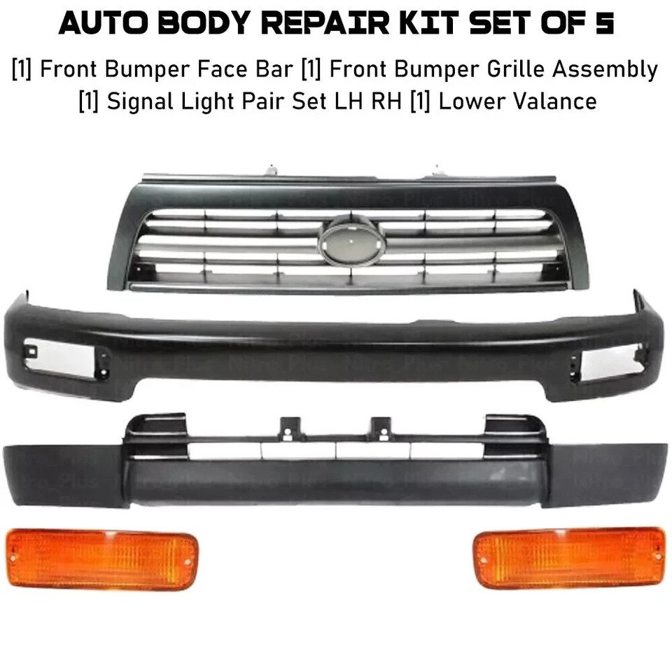 Front Bumper Face Bar & Lower Valance Kit For 19961998 Toyota 4Runner