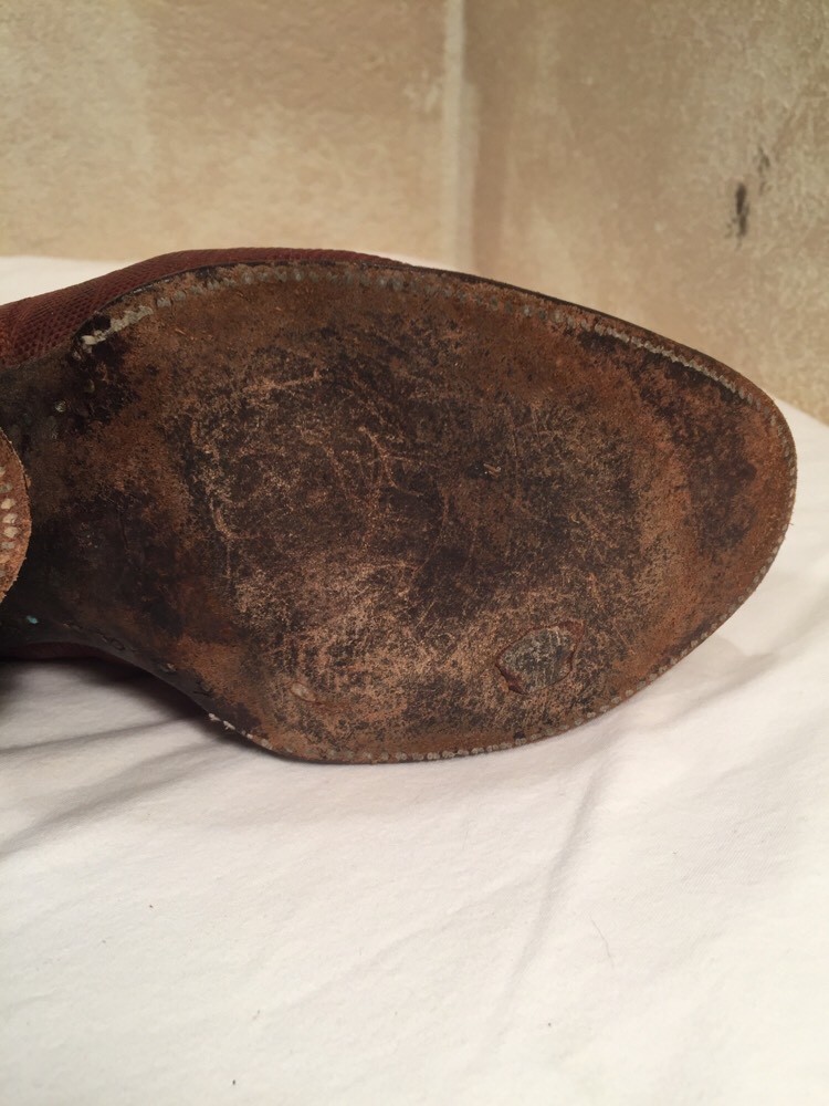 Vintage Panhandle Slim Lizard Skin Pelle Stivali 8D 56817 2 5650 3N Biltrite