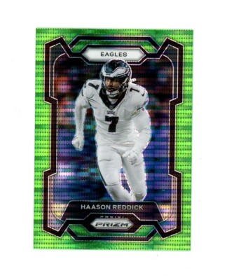 2023 Prizm GREEN PULSAR SP REFRACTOR HAASON REDDICK - Philly Eagles STAR