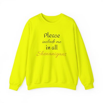 Irish Saint Patrick's Day Sweatshirt ''Please include me in all shenanigans''
