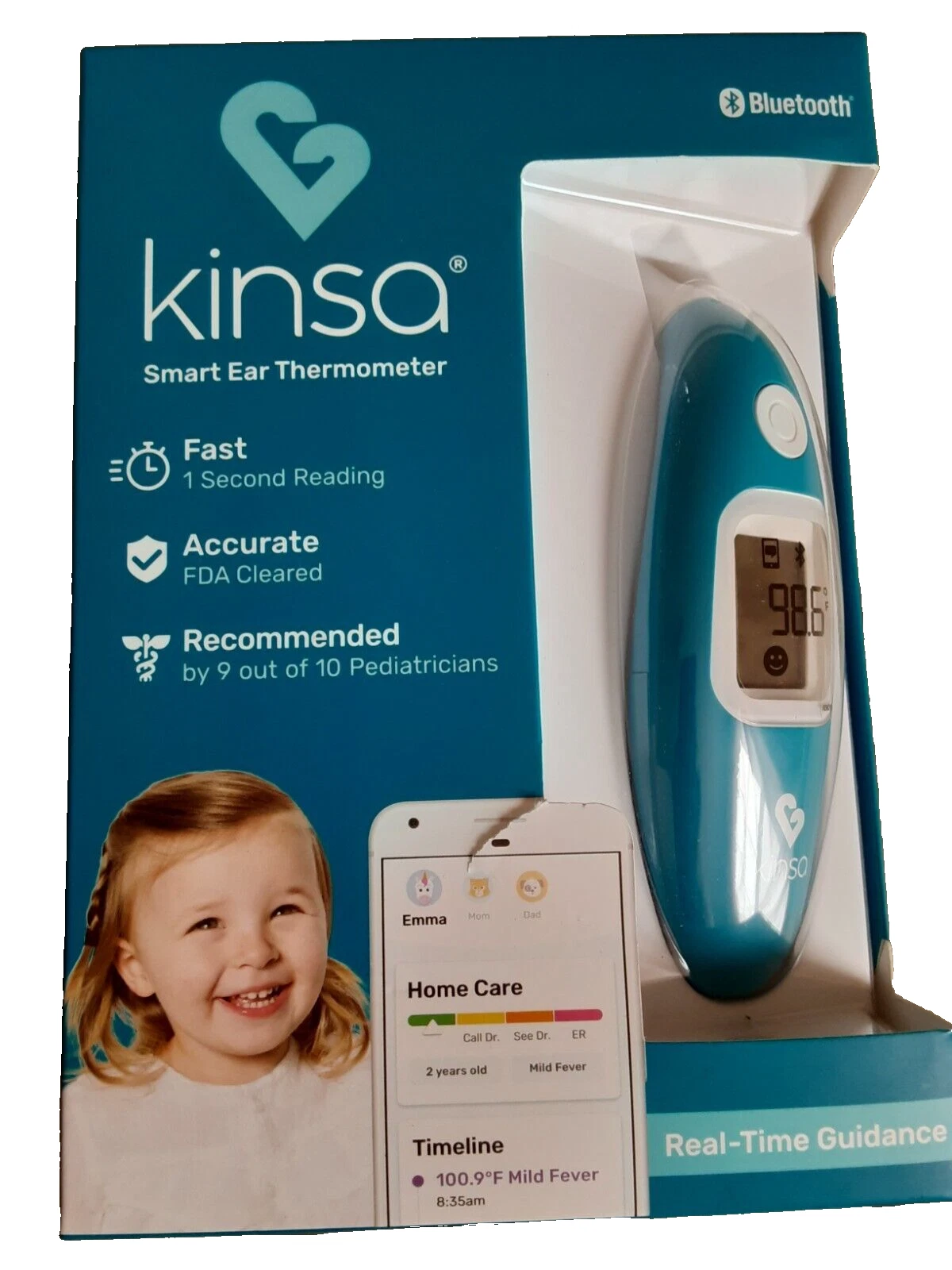 New (Other). Kinsa Bluetooth Smart Ear Thermometer!
Opens in a new window or tab