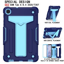 For Samsung Galaxy Tab A 8.4" 2020 SM-T307 Hybrid Rugged Case w/ Kickstand