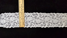 Vintage/Antique, White, Insertion, Cotton Leavers Lace, 9  3/4Yards