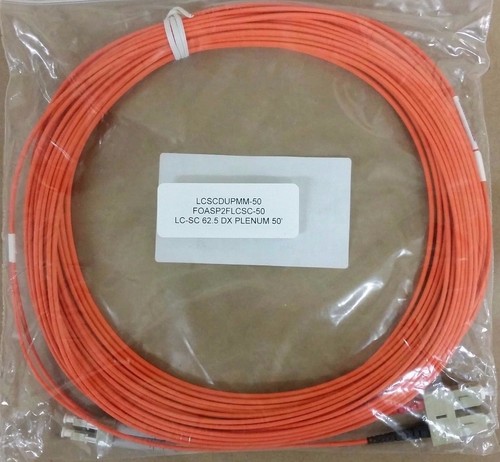 Fiber LC-SC 50 FT Multi-Mode Patch Fiber Optic Cable New Sealed LCSCDUPMM-50 - Picture 2 of 4