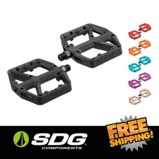 SDG Comp Pedals - Composite Bicycle Bike Platform Pedals 9/16" - 5 Colors