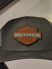 Harley-Davidson Patched Black Mesh Low Profile Snapback Trucker Hat