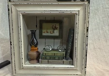 Great Vintage Shadow Box Picture Frame 9/9 Wood