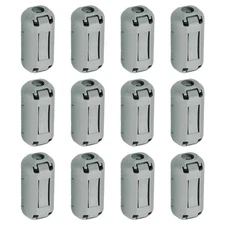 12 Pcs Ferrite Filter Ring Core Cable Clip ID 3.5mm Regular Styles, Gray