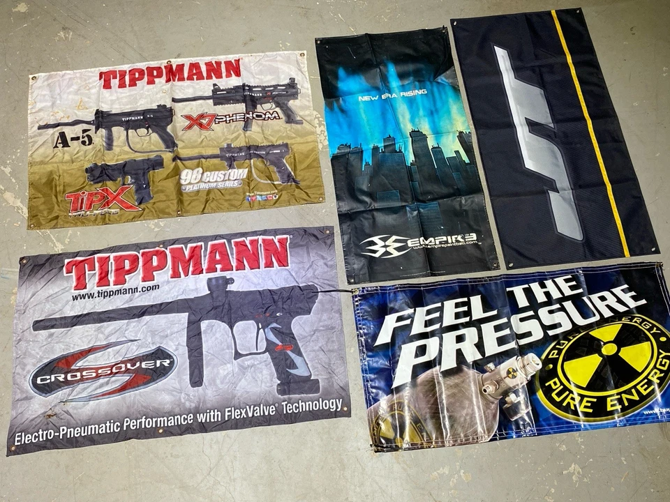 Lote De Colección Banners Paintball Tippmann Empire JT Pure Energy Promo Publicidad Foto 3 de 4