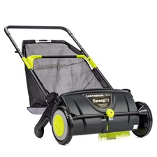 Earthwise LSW70021 21-Inch Width Leaf & Grass Push Lawn Sweeper, Black