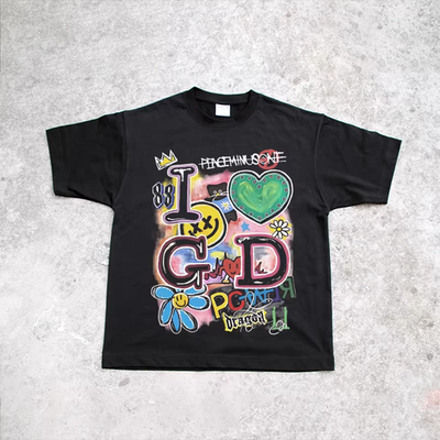 G Dragon Tシャツ ユニフォーム G-DRAGON GRAFFITI DIGITAL T-SHIRT KPOP JERSEY ÜBERMENSCH WORLD