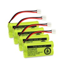 4 Pack BT18433 BT28433 Cordless Phone Battery, 2.4V 800mAh Ni-MH, Fits CS6219