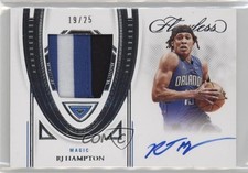 2021-22 Panini Flawless 19/25 RJ Hampton #FPA-RJH Patch Auto 3d3