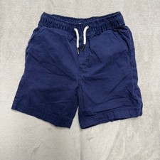 Tommy Bahama Boys Navy Blue Chino Shorts Elastic Waist Drawstring Size M 7-8