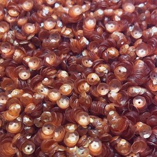 6mm Cup Sequins Orange Melon Transparent Glossy Matte Made in USA