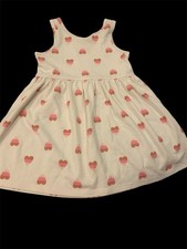 Cat  Jack White Dress with Pink Heart Design