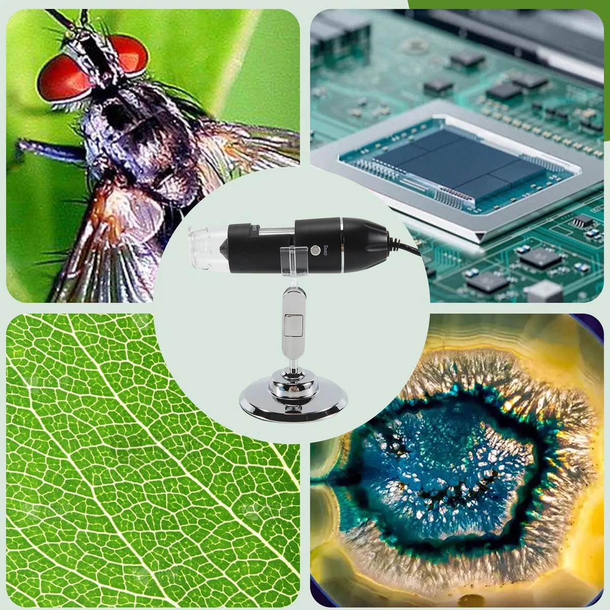 1600X Digital Microscope Camera 3In1 USB Portable Elec Microscope for5635