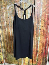 Mono B Athletic Dress Size 1XL Black - Padded Bust -Straps Stretchy