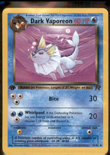 1st Edition DARK VAPOREON 45/82 Team Rocket Pokemon TCG WOTC Vintage LP