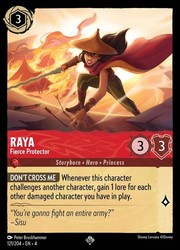 Disney Lorcana Ursula's Return Raya Fierce Protector 121/204 Super Rare