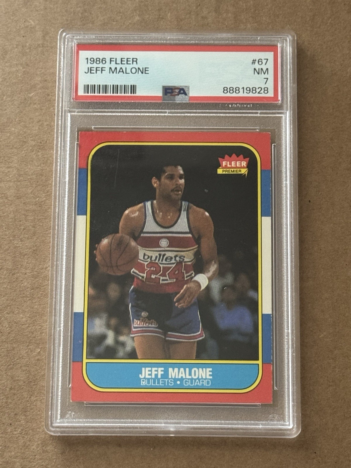 1986 FLEER #67 JEFF MALONE PSA NM 7