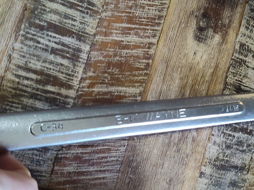 Vintage S-K Wayne 11/16" Combination Wrench C-34 Large Open & Box End USA Made - Picture 10 of 13