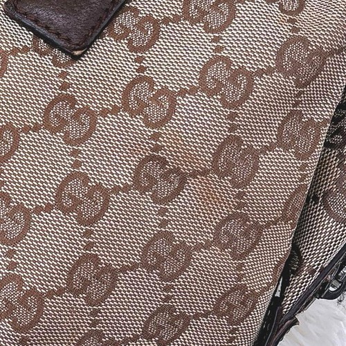 GUCCI 113009.000926 GG Supreme Mini Boston borsa a mano tela pelle marrone vintage - Foto 7 di 24