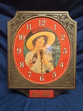1974 Coca Cola Betty Wall Clock Battery Operated Vintage Coke USA Made