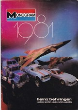 Monogram Heinz Behringer Vintage DE Modellbau-Katalog Prospekt 1981 + Preisliste