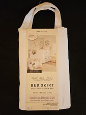 Rachel Zoe White Bed Skirt Lofted Bed Dorm TwinXL, 42" Drop