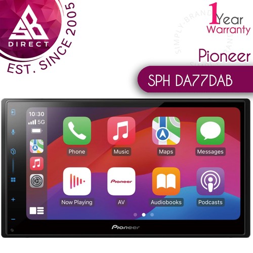 Pioneer SPH-DA77DAB 6,8" Stereo DAB CarPlay Android Auto BT USB Sub Steuerung - Bild 1 von 7