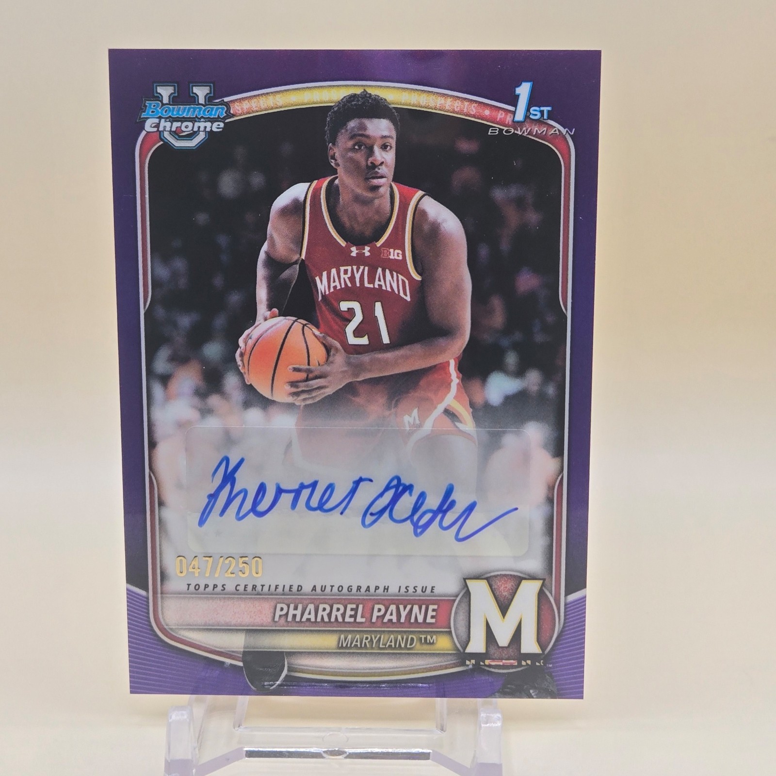 2025-26 Bowman #CPA-PP Pharrel Payne Auto Purple Refractor #/250