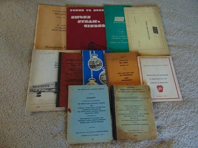 Lot of 11 Antique Pennsylvania Railroad and Rail Technician Manuals 1960s, PARR